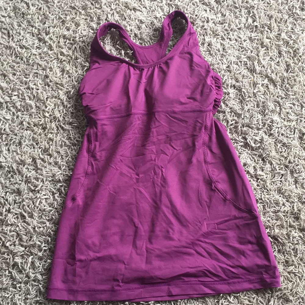 Purple Lululemon sports top size 6